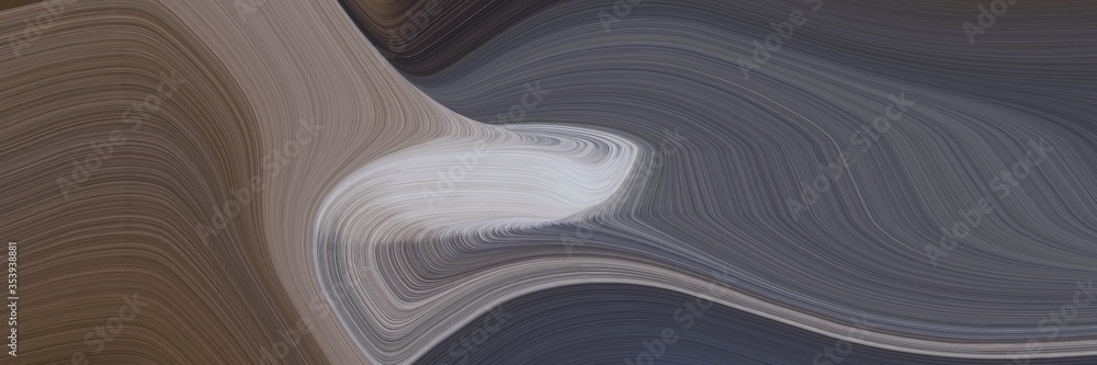 Leinwandbilder abstract artistic horizontal header with old mauve, dark slate gray and silver colors. fluid curved 
