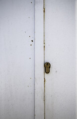 Rusty metal door