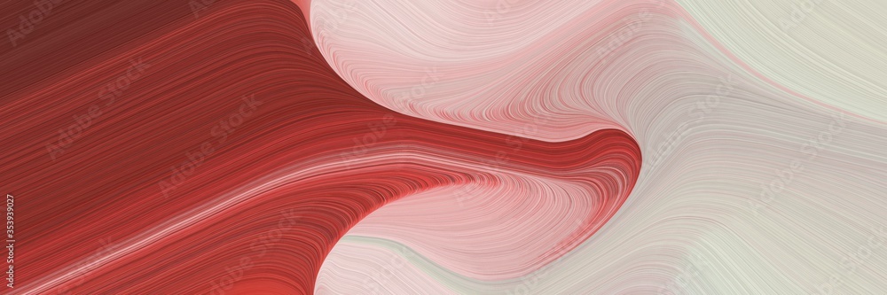 Leinwandbilder abstract moving header design with sienna, pastel gray and indian red colors. fluid curved lines wit