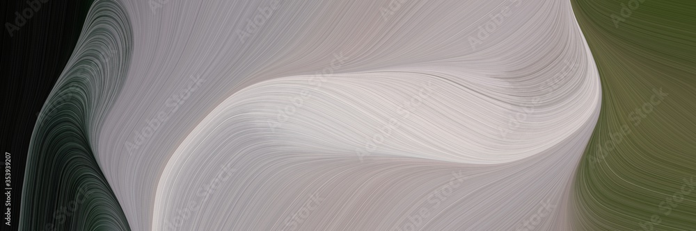 Fototapete abstract dynamic banner design with dark gray, very dark green and dark olive green colors. fluid cu