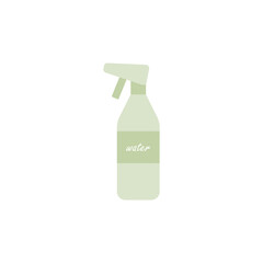 Water spray bottle flat vector illustration isolated on a white background.
