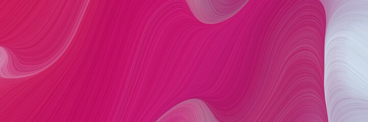 abstract colorful designed horizontal header with medium violet red, light steel blue and mulberry  colors. fluid curved flowing waves and curves for poster or canvas
