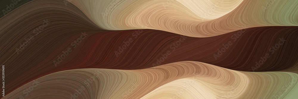 Aufkleber abstract colorful designed horizontal banner with old mauve, very dark pink and tan colors. fluid cu