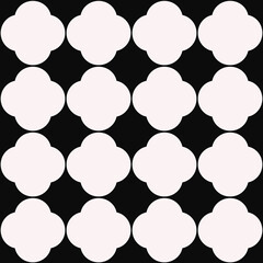 Vector seamless pattern with Black and White shapes.