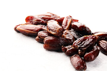 Raw Organic Medjool Dates Ready to Eat. Healthy vegetarian food background