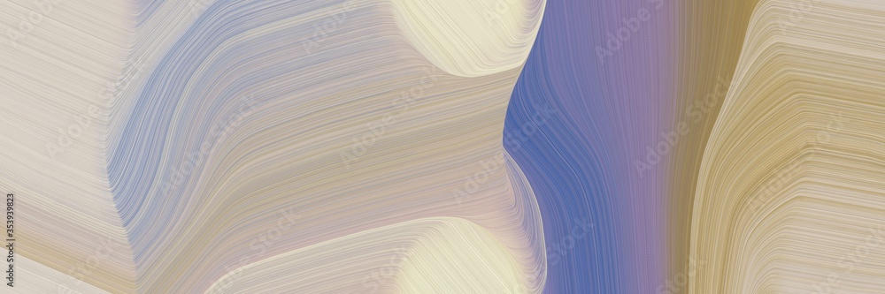 Poster abstract colorful designed horizontal banner with silver, slate gray and gray gray colors. fluid cur