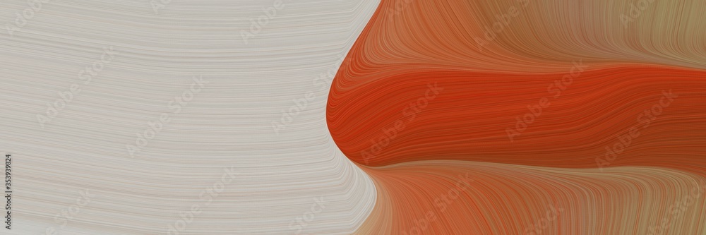 Leinwandbilder abstract flowing header with silver, sienna and pastel brown colors. fluid curved lines with dynamic