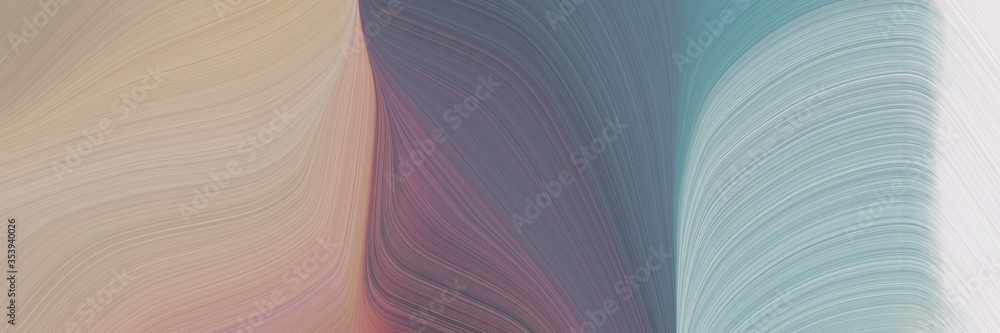 Poster abstract dynamic header design with ash gray, dark gray and dim gray colors. fluid curved lines with dynamic flowing waves and curves for poster or canvas