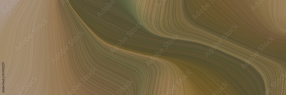 Aufkleber abstract colorful banner design with dark olive green, pastel brown and rosy brown colors. fluid cur