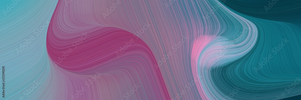 Fototapete abstract modern designed horizontal header with gray gray, light slate gray and teal green colors. f