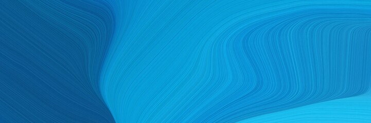 abstract dynamic header design with dodger blue, teal and strong blue colors. fluid curved flowing waves and curves for poster or canvas