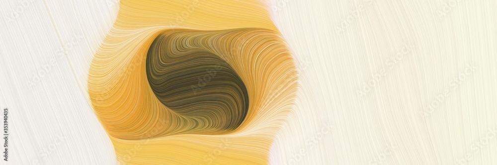 Poster abstract colorful banner design with peru, beige and dark olive green colors. fluid curved lines wit