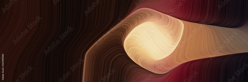 Poster abstract modern designed horizontal banner with dark salmon, very dark pink and old mauve colors. fl