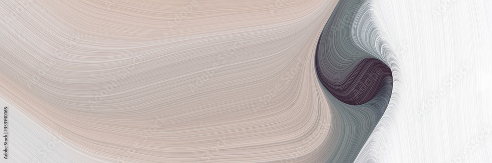 Poster abstract dynamic banner design with pastel gray, dark slate gray and dim gray colors. fluid curved f