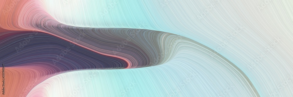 Aufkleber abstract dynamic horizontal banner with light gray, dark slate gray and old lavender colors. fluid c