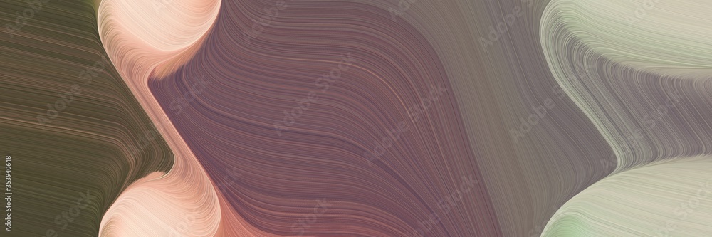 Leinwandbilder abstract decorative banner with dim gray, pastel gray and ash gray colors. fluid curved lines with d