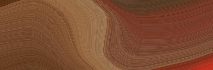 abstract decorative header design with brown, pastel brown and moderate red colors. fluid curved lines with dynamic flowing waves and curves for poster or canvas