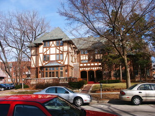 University of Illinois at Urbana Champaign campus building in winter