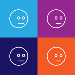 Shocked emoji outline icon. Signs and symbols can be used for web, logo, mobile app, UI, UX