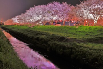 夜桜