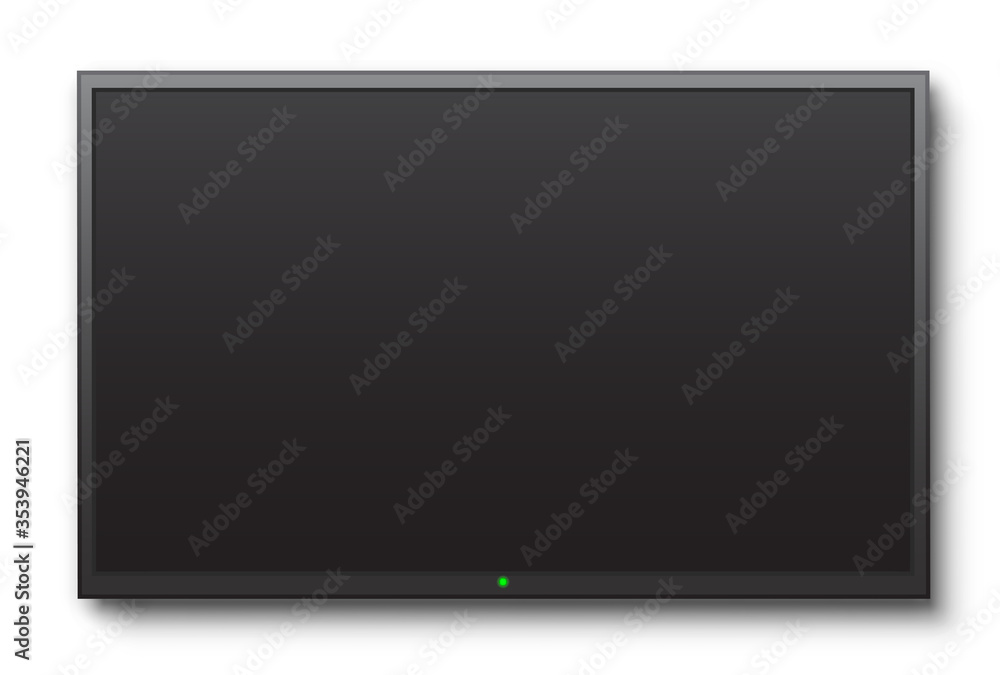 Poster realistic tv screen. empty tv frame transparent background. modern stylish lcd monitor, led type. bl