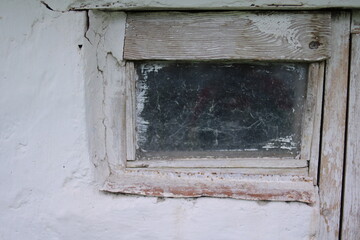 Very old scary white window