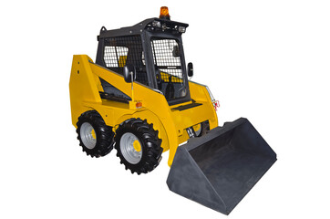 Fototapeta premium Skid steer loader isolated on a white background
