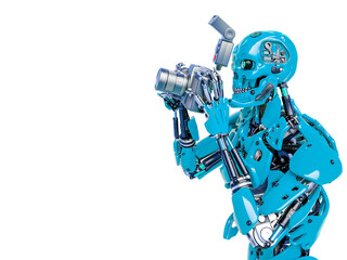 android is takeing the picture with copy space