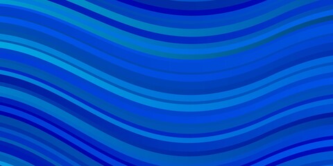 Light BLUE vector pattern with curves. Colorful illustration, which consists of curves. Best design for your ad, poster, banner.