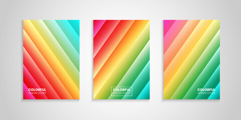 Abstract Bright Colorful Cover Collection