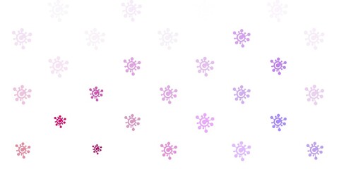 Light Blue, Yellow vector pattern with coronavirus elements.