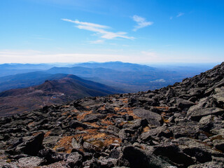View with Distant Mountains from Mount Washington, New York, USA
