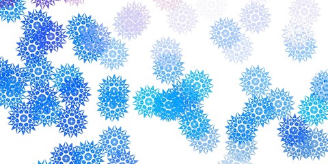 Light Blue, Yellow vector natural backdrop with flowers.