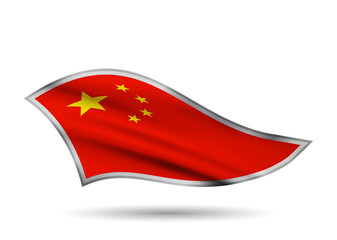 Dynamic Waving Flag of China