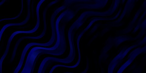 Dark BLUE vector background with bows. Colorful illustration in circular style with lines. Best design for your posters, banners.