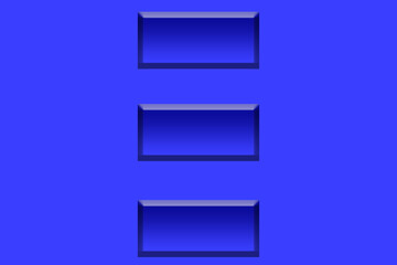 Blue background for the inscription in the form of a rectangle