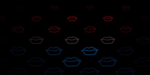 Dark Blue, Yellow vector backdrop with woman's power symbols.