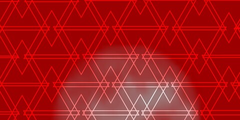 Light Red vector layout with lines, triangles. Beautiful illustration with triangles in nature style. Best design for posters, banners.