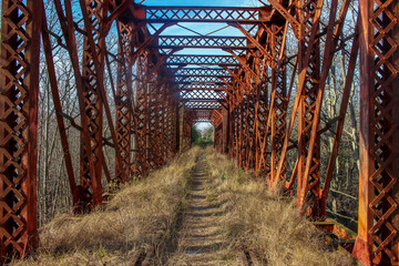 bridge of an abandoned train track