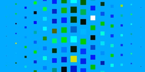 Dark Blue, Green vector backdrop with rectangles. Rectangles with colorful gradient on abstract background. Best design for your ad, poster, banner.