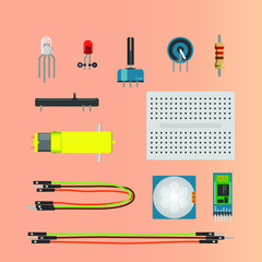 Fototapeta premium Electronic Components