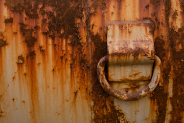 the texture of rusty iron cracked paint on an old metallic surface background.