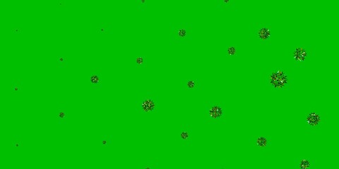 Light Green, Red vector doodle template with flowers.