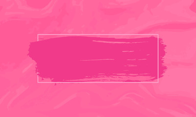 Pink abstract background with swirl effects and bright grunge paintbrush stroke surrounded by text box or frame and blank with copy space for text. Great for backdrops, banners, posters and promotions