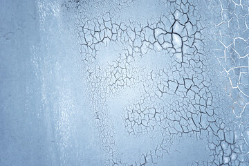 Grunge concrete cement wall with crack in industrial building