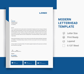 Modern Corporate Letterhead Design Template