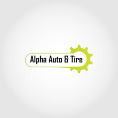 Auto repairing vector logo design template