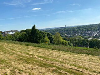 A landscape view of Bradford, from the hill top in Wrose, Bradford, Yorkshire