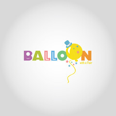 Balloon vector logo design template.