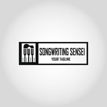 Song writer vector logo design template
